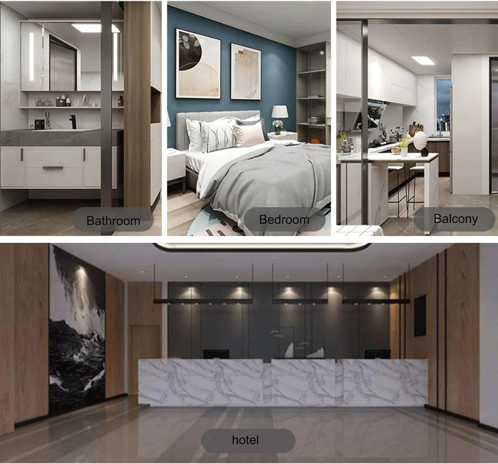 Floor Transition Strip 4 Inch Wide Threshold Ramp, Aluminum Thresholds for Doorways, Kitchen Bedroom Bathroom Doors Reducer Gap Cover, Suitable for Threshold Height Between 0.4-1.4 Inch(Gray,4pcs)