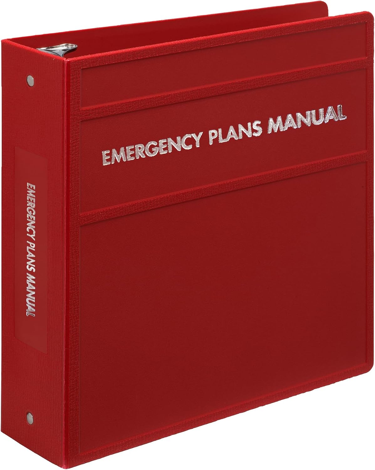 Carstens 3-Inch Heavy Duty Emergency Plans Round Ring Binder – Side Opening, Brick Red, Case of 14, Durable Plastic, No Pockets, Holds 400 Sheets, Made in USA (1730-3RCS)