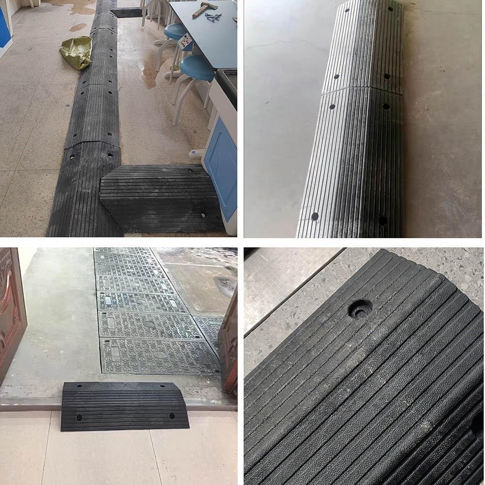 Threshold ramps for doorways, 3' 4' Rise Bridge Ramp Wheelchair Ramp for Home Steps/Driveway/Scooter (4' Rise/80x45x10cm)