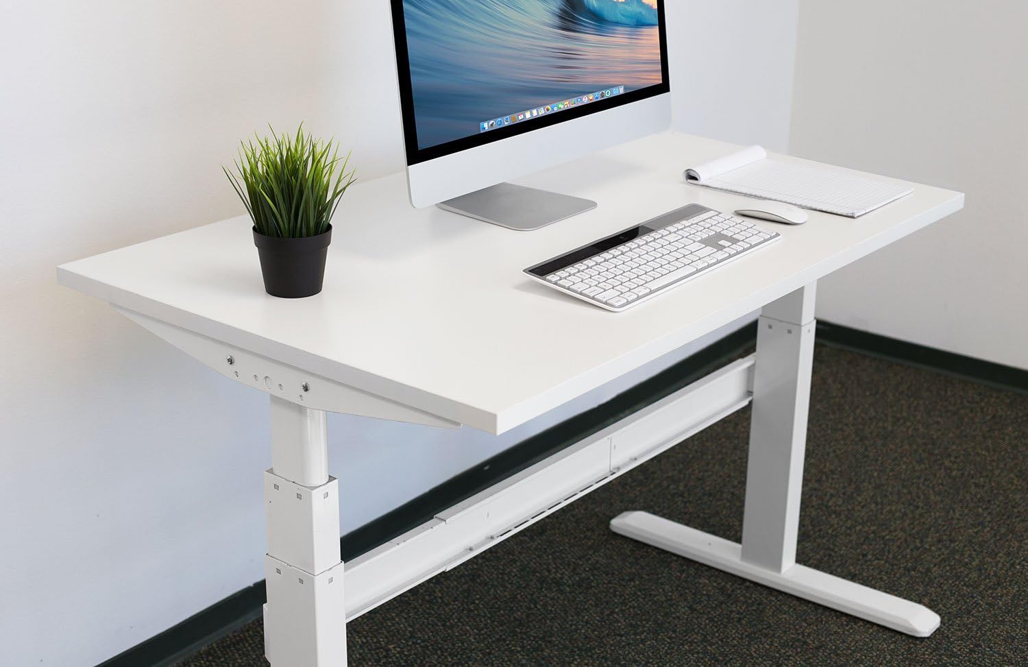 Mount-It! Desk Table Top for Standing Desks - 48 Inch Wide x 29 Inch Deep, White - Universal Solid One-Piece Table Top for Sit to Stand Height Adjustable Desk Frames - Frame Sold Separately
