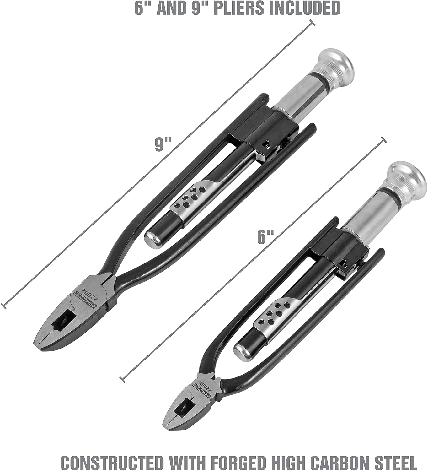 OEMTOOLS 22663 6 and 9 Inch Safety Wire Pliers, Wire Twister Heavy Duty, Reversible Action, Applications on Vehicles, Machinery and Aircraft, 10-Meter Long 0.5 mm Zinc Plated Steel Wire Included