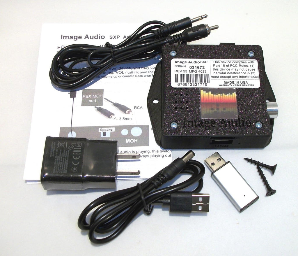 SXP2 On Hold Player Device with Music and Messages for PBX, KSU | USB & TF Card, 70+ mp3 MOH Files | Easy Setup