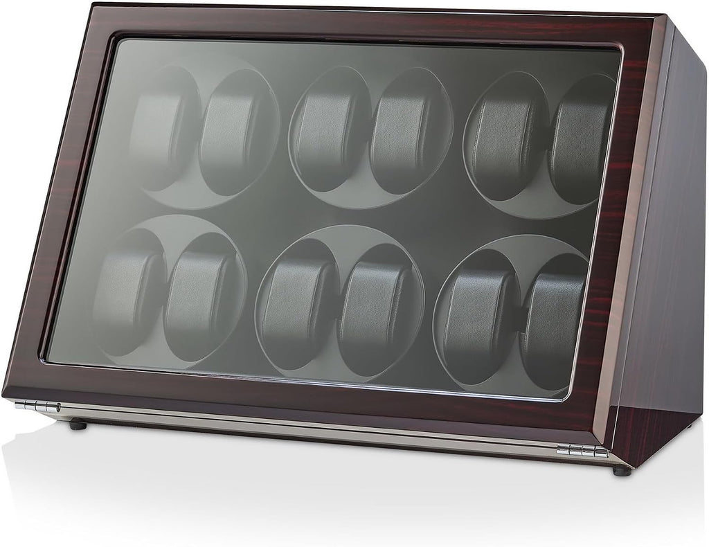 12 Watch Winder for Automatic Watches with Motor-Stop and Battery Option