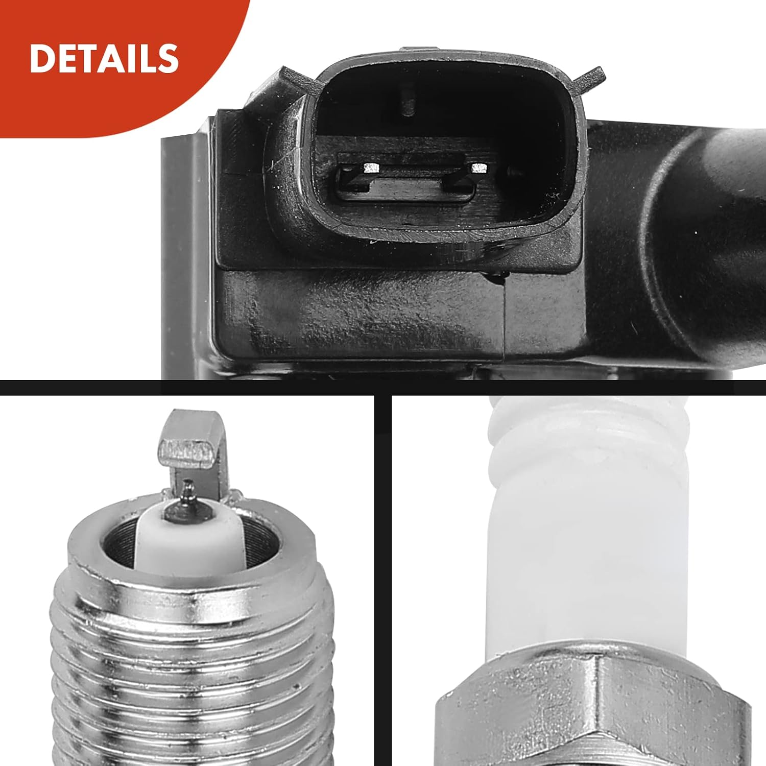 A-Premium Set of 8 Ignition Coil Pack and Iridium Spark Plugs Compatible with Ford F-150 2010-2014, F-250 2011-2017, F-350 2011-2017, E-350 Super Duty 2017 - for V8 6.2L