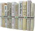 Curated Decorative Books Hardcover Décor Books for Home Décor, Choose Color, Interior Design, Office, Wedding Display, Instant Library, or Staging (Three Feet, White/Creme)