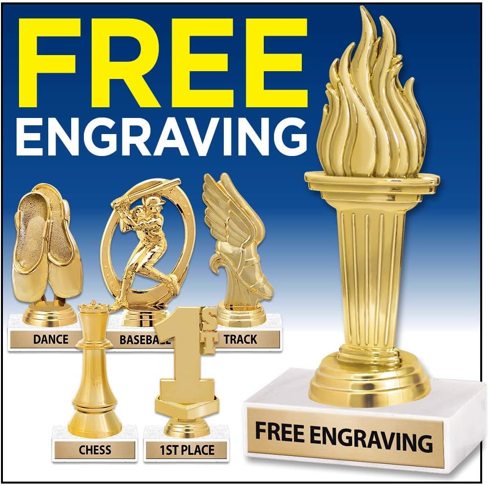 6' Gold Poker Trophies - Personalized Royal Flush Poker Trophy Awards Prime
