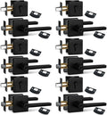 NEWBANG (6Pack Square Heavy Duty Keyed Entry Combo with deadbolt and Lever Door Handle in Matte Black (for Entrance/Exterior/Front/Office Door) Left or Right Handed