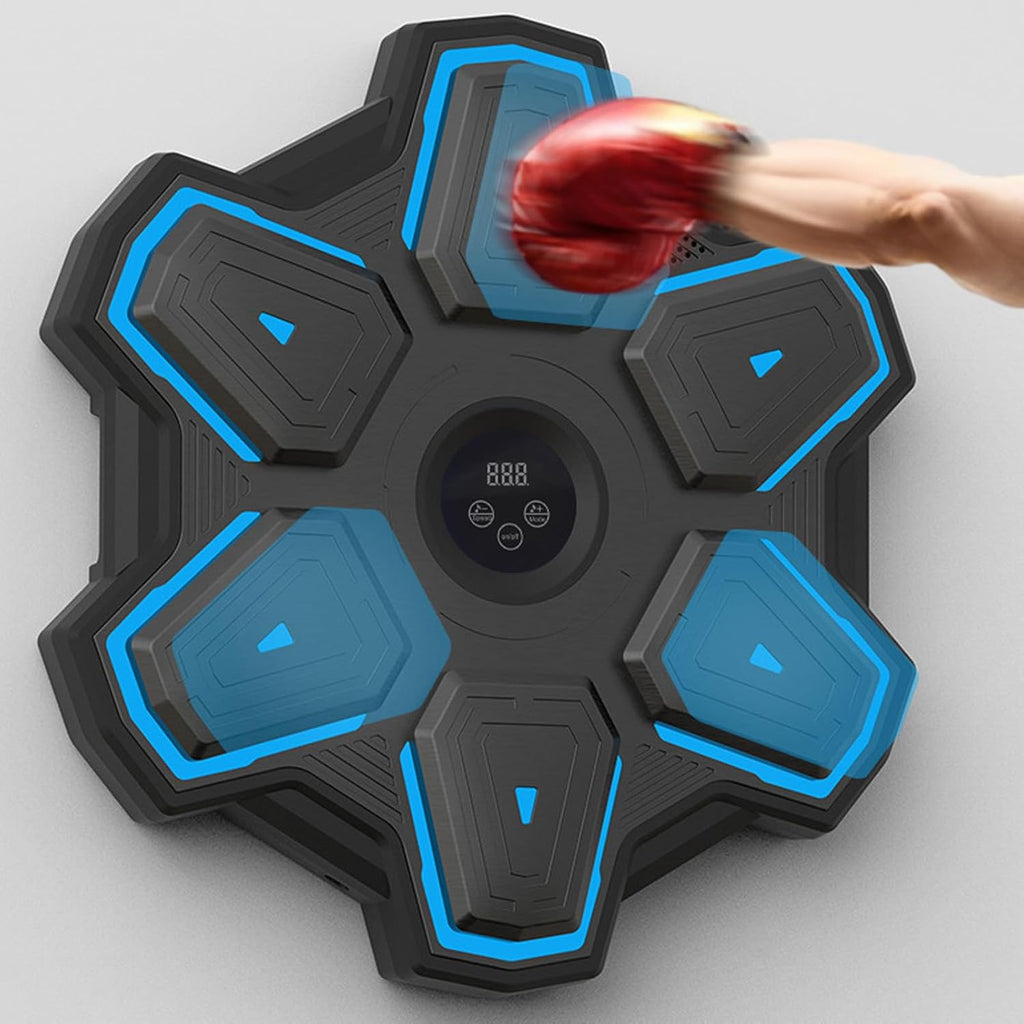 Smart Music Boxing Machine, Boxing Machine Wall Mounted Punching Machine with Boxing Gloves Punch Boxing Game Training Equipment for Home, Indoor Gym