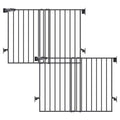 Babelio Baby Gate for Stairs, Kitchen & Doorways, No Bottom Bar| Easy Installation| One-Handed Operation| Auto-Close| Hardware Mount (Drill Needed) Safety Dog Gate (Black - 2 Pcs, 26-43' W, 28' H)