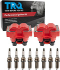 TRQ Ignition Coil & Spark Plug Kit 10 Piece Iridium Plugs Compatible with 1997-1999 Ford F150 F250 Expedition 1992-1997 Lincoln Town Car Mercury Grand Marquis 1996-2001 Explorer