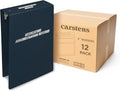 Carstens 3-Inch Heavy Duty Round Ring Binder for Medication Administration Records – Top Opening, Navy Blue, Case of 12, Durable Plastic, No Pockets, Holds 400 Letter Sheets, Made in USA (1796-3RCS)