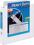 Avery Heavy-Duty View 3 Ring Binder, Extra Wide, 1.5' EZD Rings, 1 White Binder (01319) (Pack of 12)
