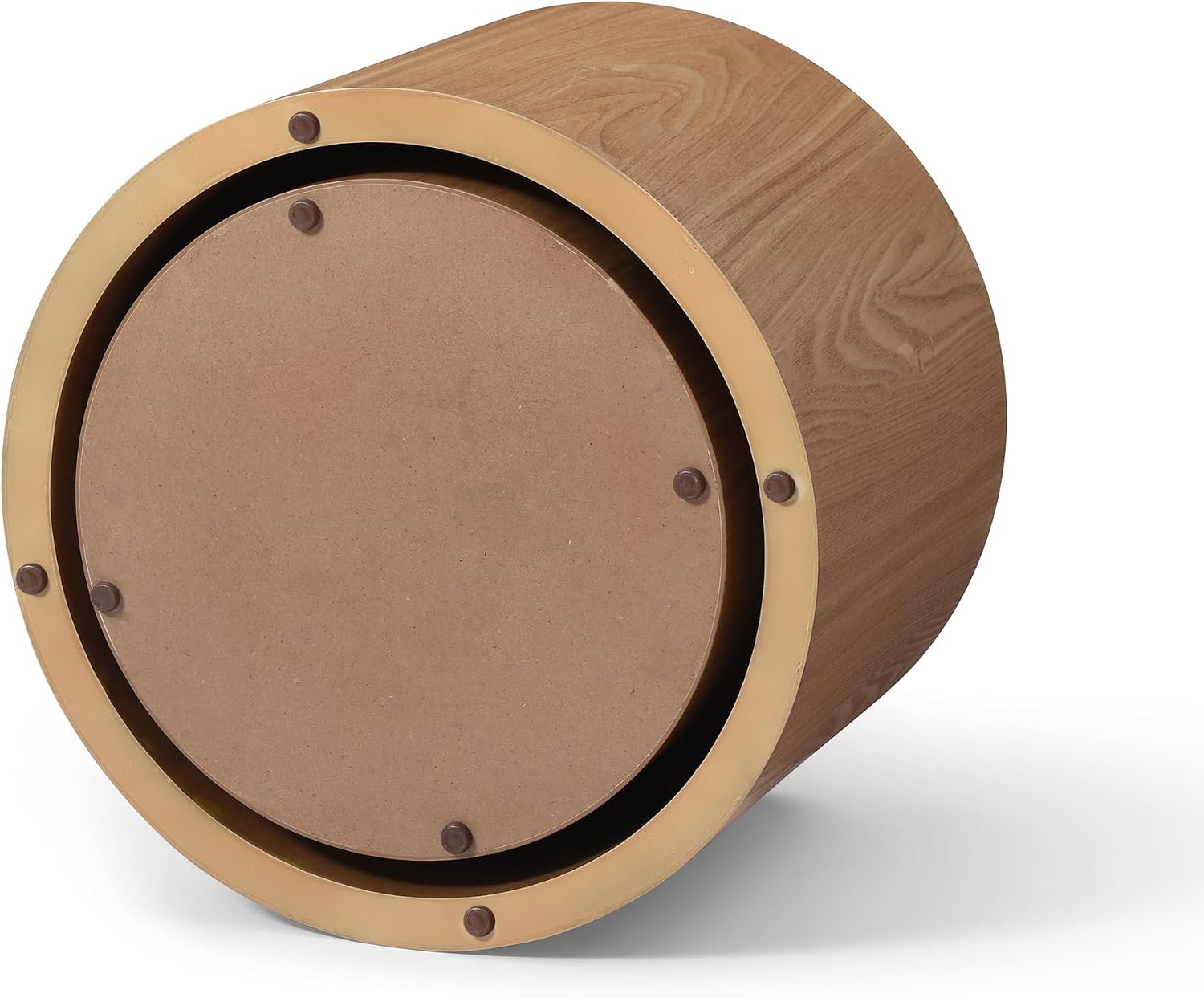 Nesting Coffee Table Set of 2, Modern Nesting Side Table End Table Set Small Round Accent Tables for Small Spaces Wood Circle Coffee Table for Living Room Bedroom Office