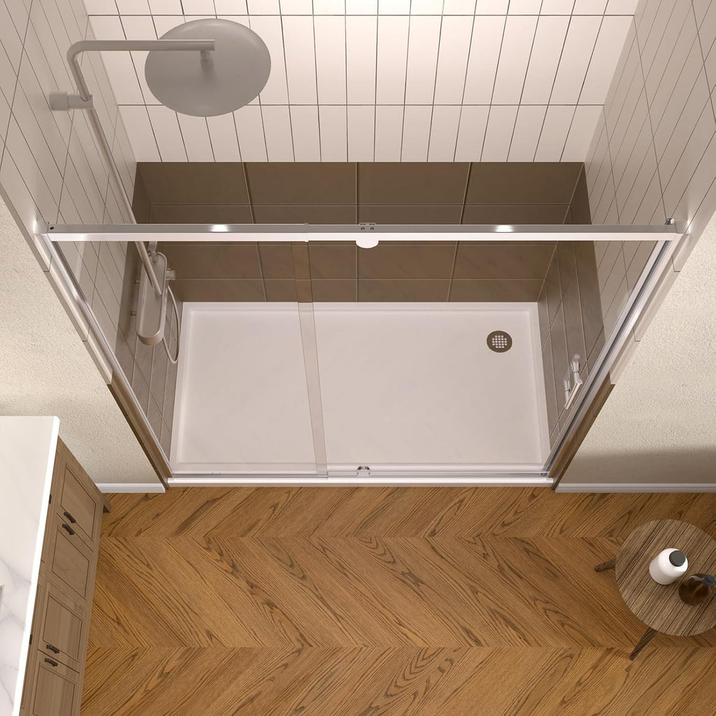 Royal Guard 32-36' W x 72' H Pivot Shower Door,Swing Shower Glass Doors with 1/4'(6mm) Clear SGCC Tempered Glass,Reversible Installtion,Chrome Finish