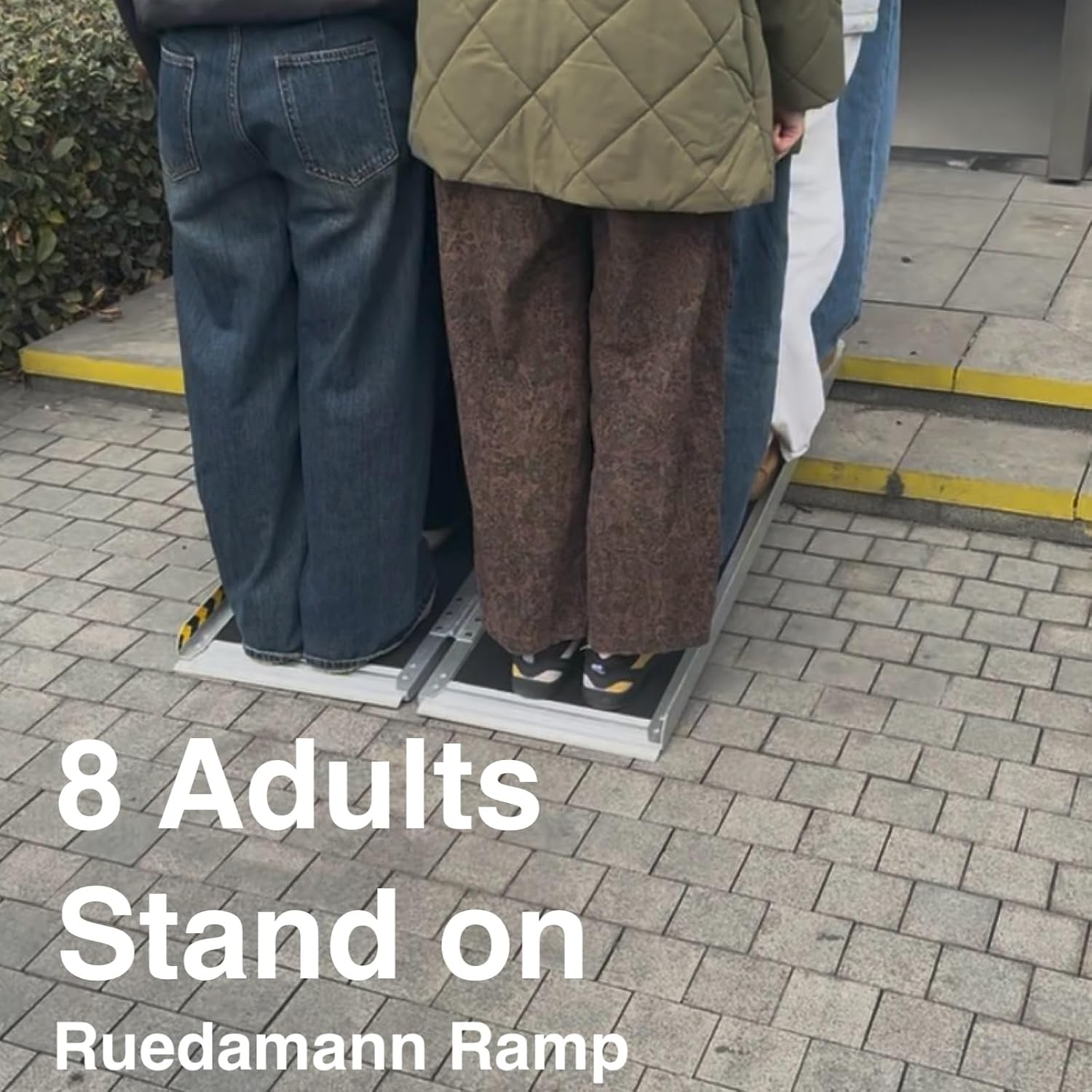 Ruedamann 4 FT Wheelchair Ramp, 30.3'' Wide Portable Ramps for Wheelchairs for Home, Non-Slip Aluminum Ramps with Handle, 600 LBS Capacity Wheelchair Ramps for Home Steps, Doorways, Door Entry, Stairs