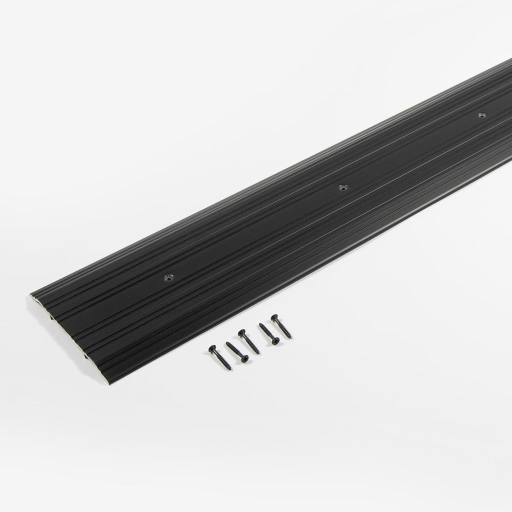 Aluminum Thresholds 7 Inch - Residential/Commercial use Saddle/Handicap Easy Installing and Accessible/Fire Proof Rated (94', Black)