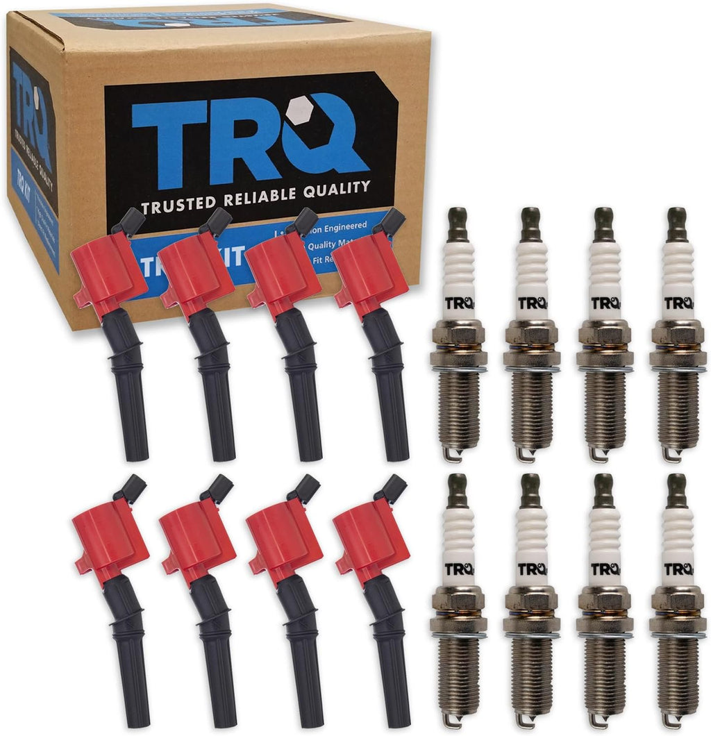 TRQ Ignition Coil & Spark Plug Kit Iridium 16 Piece Compatible with 1997-2010 Ford F-150 1999-2016 E-350 Super Duty 1998-2011 Lincoln Town Car Mercury Grand Marquis