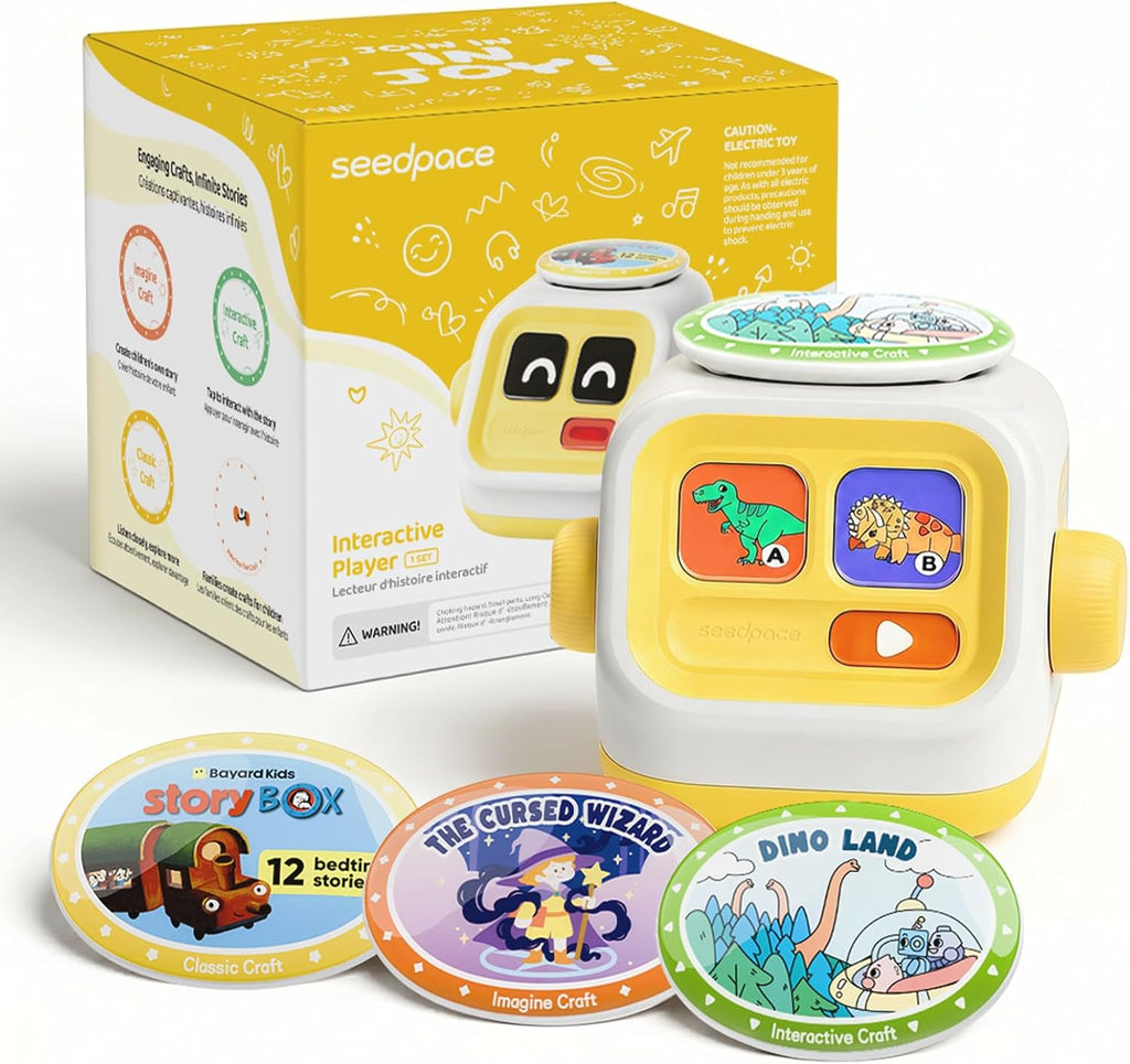 Screen-Free Interactive Story Creator, Speech Development Toy for Toddlers & Kids 3-8, Road Trip Travel Essential, Set