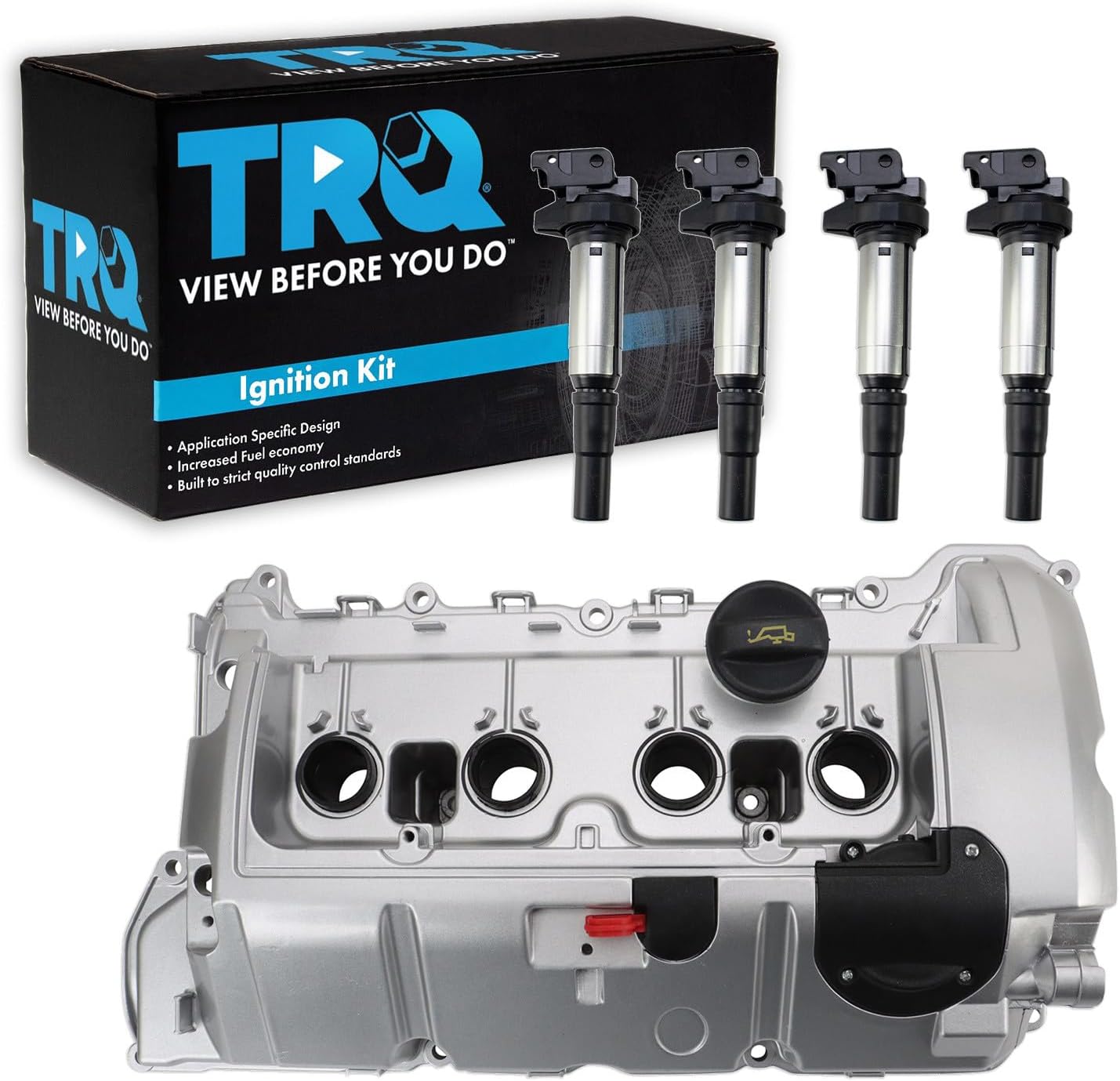 TRQ Ignition Coil Kit 5 Piece Compatible with 2011-2015 Mini Cooper 2011-2016, Countryman 2013-2016 Cooper Paceman