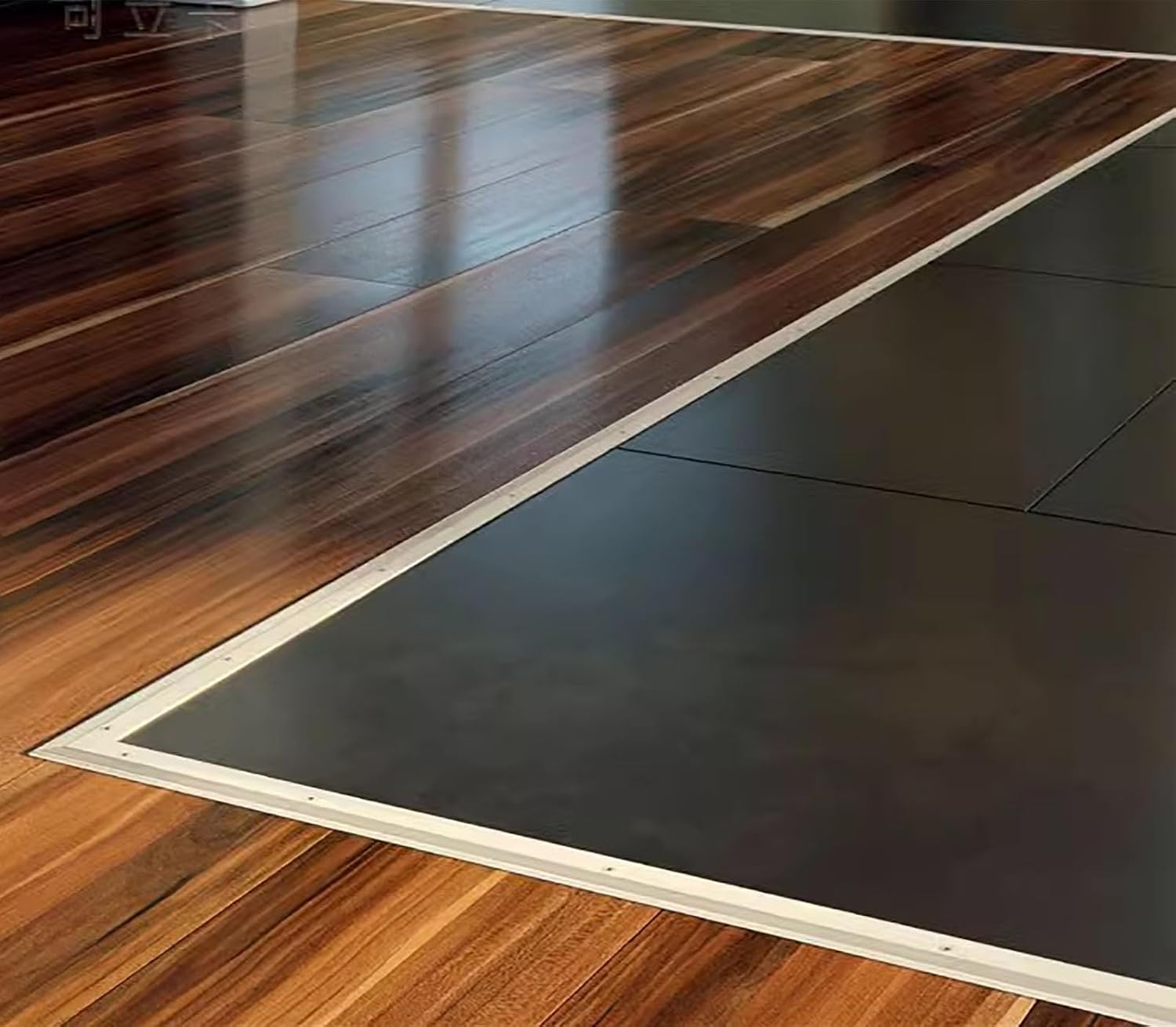 YHNNH Aluminum Doorway Threshold Transition Strip - 72-36 Inch Floor Seam Covering Strips for Uneven Floors(Gray,183cm 54mm)