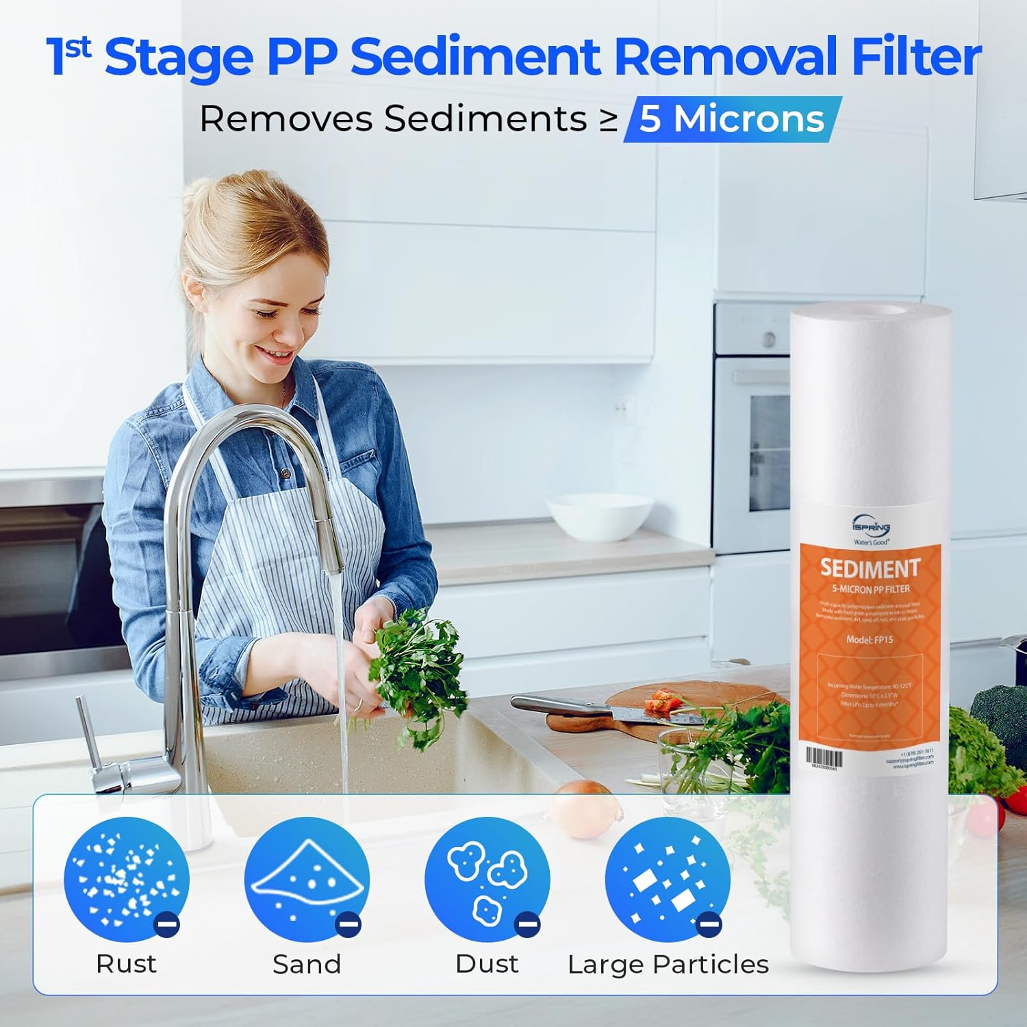 iSpring F28K75 NSF Certified 3-Year Replacement Set for 6-Stage Reverse Osmosis RO Systems with Alkaline Mineral Filter, 28 Pieces, White