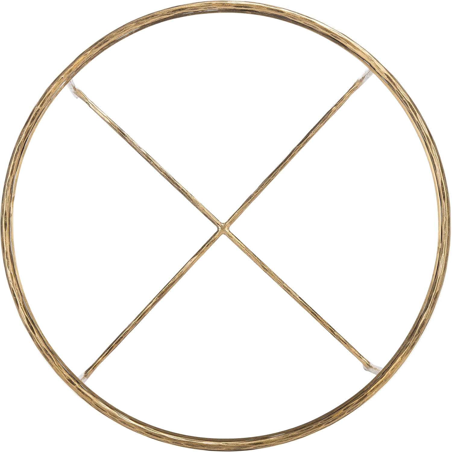 SAFAVIEH Couture Home Collection Jessa Brass Metal/Tempered Glass Top Round Coffee Table (Fully Assembled)