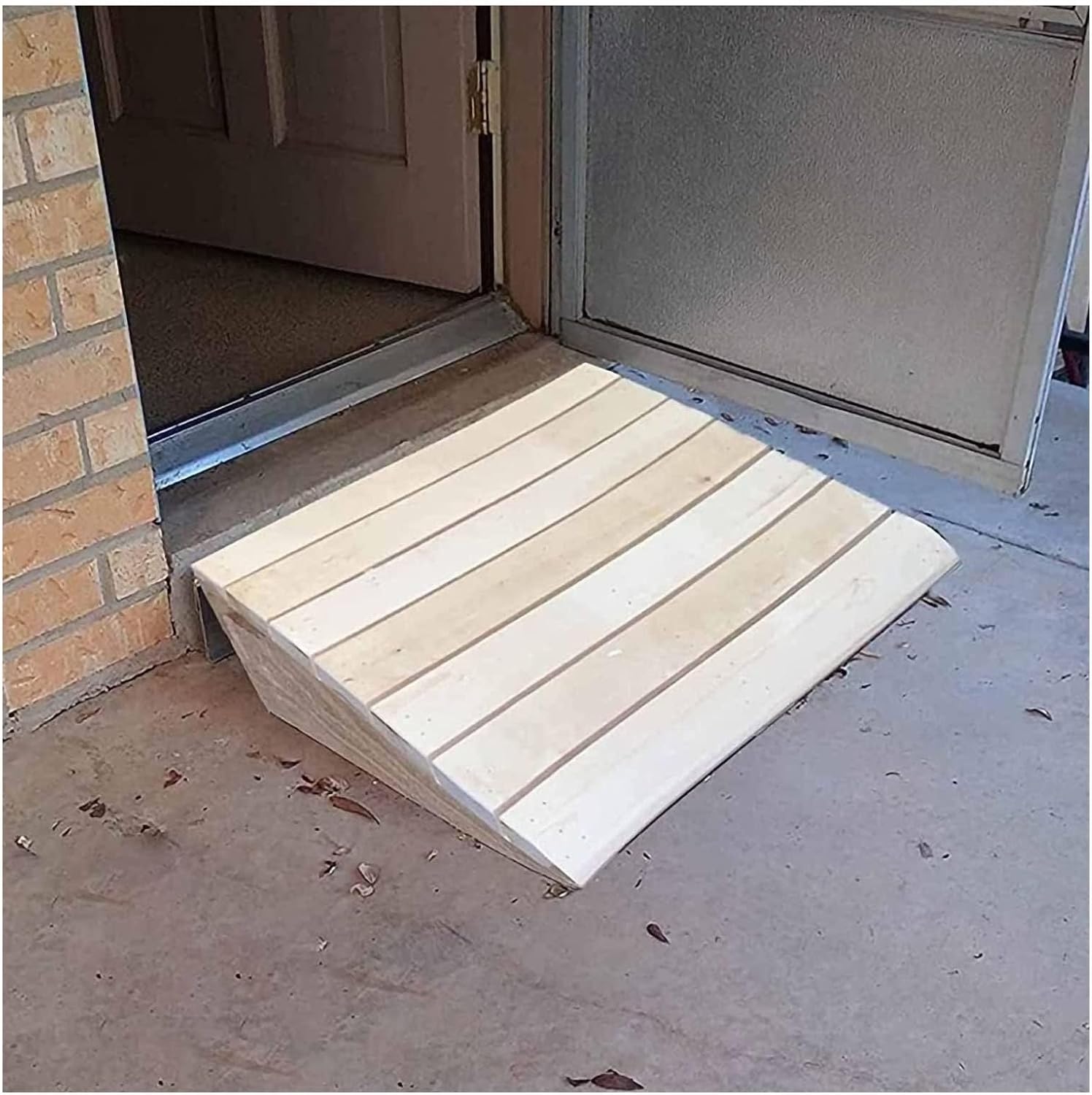 Wooden Threshold Wheelchair Ramps for Doorways 2' 3' 4' 5' 6' Rise, Non-Slip Surface Ramps for Home/Garden Step/Sheds Doors, Walkers Transition Ramp(38.8x35x15cm/15.2x13.8x6in)