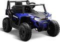 12V Kids Ride on Car, Battery Powered Electric UTV Truck with Parent Remote Control, Bluetooth, Music, LED Light, 3 Speeds, Soft Start, Safety Belt, Horn, Ride on Toys for Boy Girl (Blue)