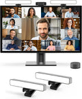 HumanCentric Premium Video Conference Lighting for Video Calls, HighBeam Pro Light for Zoom Meetings and Streaming, Upgrade Monitor Ring Light with LED Webcam Light, Dual Video Conference Light