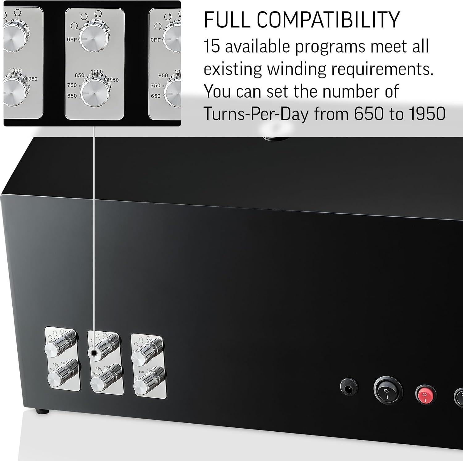 TIMECUBE Watch Winder with 6 Storage Slots, LED Light and Automatic Motor-Stop Option