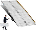 6FT Foldable Aluminum Wheelchair Ramp for Home Entrance,600 lbs Capacity | Non-Slip Handicap Mobility Ramp for Home Steps, Stairs, Scooters, Porch, High Curbs & Minivan Loading, 72'L * 28'W