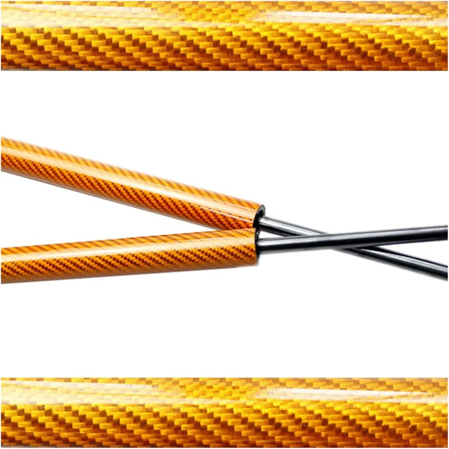Dampers 1991-1998 Compatible with VW Golf MK3 Front Bonnet Hood Modify Lift Support Shock Accessories Absorber Car Parts(Color:Orange Carbon Fiber)
