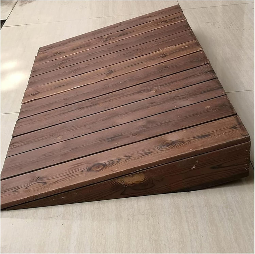 Wood Threshold Ramps 10/18/20/25cm Rise Entry Ramp,for Home/Steps/Stairs/Doorways/Curbs,Non Slip Surface,600lbs Capacity (Color : A, Size : 60x50x10cm(23.5x19.6x3.9in