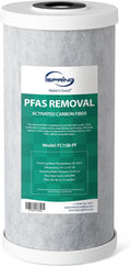 iSpring FC15B-PF 4.5' x 10' Whole House Water Filter, Removes up to 99% PFAS, PFOA/PFOS, Chlorine, VOCs, with SGS Tested Filtration Media