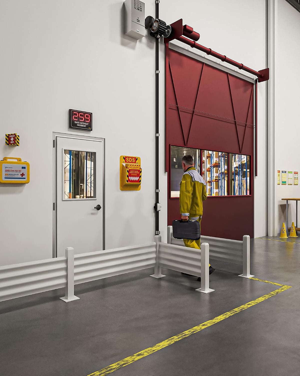 Yellow Safety Inc., 2-Pack, MSDS SDS Binder and Wall Station - 2024 Requirements Heavy Duty 3 Inch, 3 Ring Safety Data Sheet SDS Binder and Wall Mounted MSDS Binder Holder, Includes Mounting Hardware