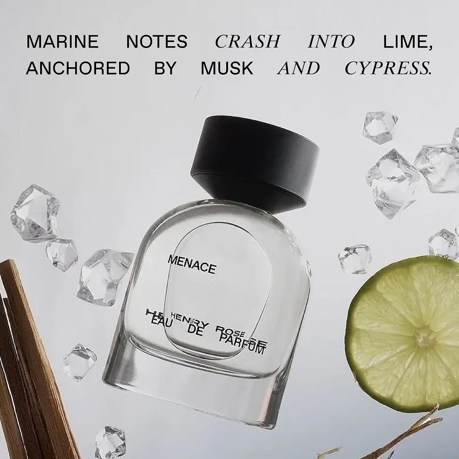 Henry Rose Perfumes for Women & Men - Gender-Inclusive, Refreshing Fragrance with Lime Heart & Marine Water - EWG Verified, Cruelty-Free, Sustainable Packaging - Menace (1.7 fl oz)