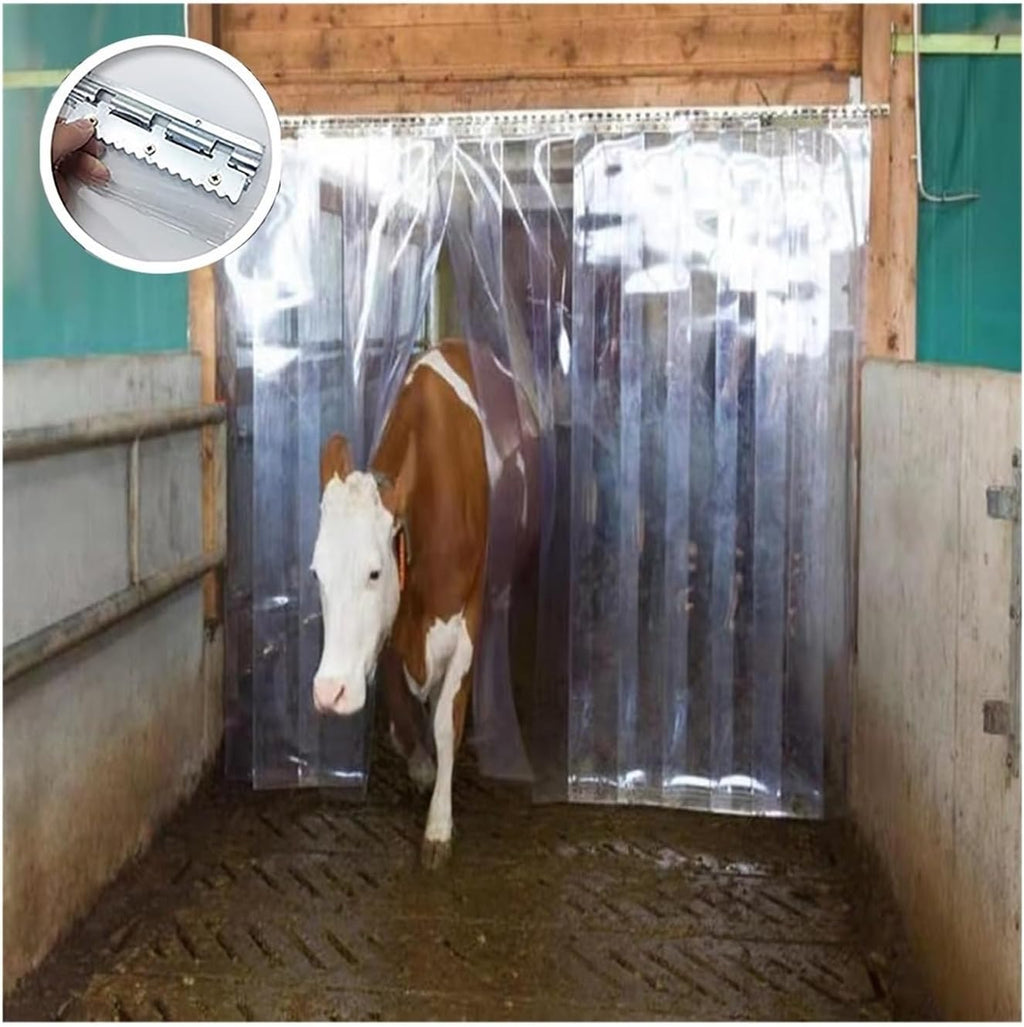 1.6mm/1.8mm Thickness Freezer Curtain Plastic Curtain Strips, Door Thresholds for Exterior Doors Strips (1.8mm,0.75Mx2M)