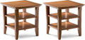 SIMPLIHOME Acadian Solid Wood 19 inch Wide Transitional-Style Side Tables in Light Golden Brown for the Living Room and Bedroom (Set of 2)