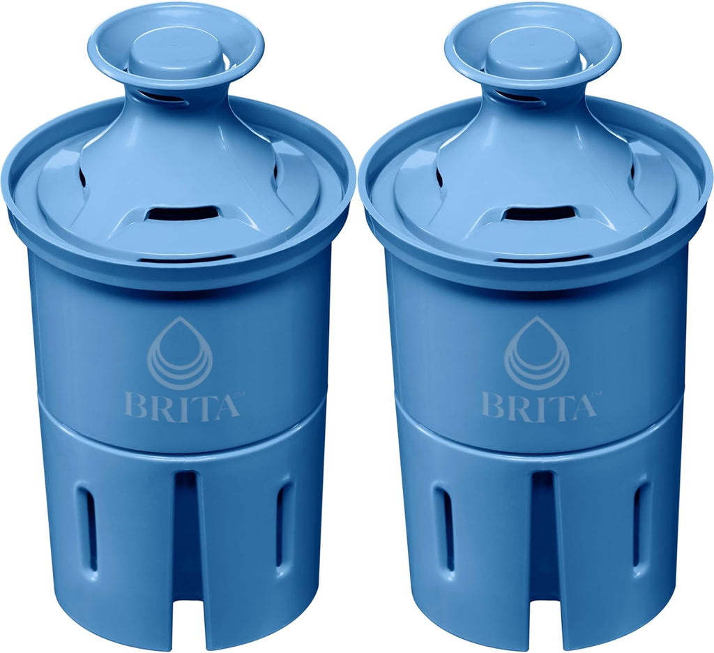 Brita Filter Replacements for Water Pitchers and Dispensers, Elite, NSF Certified to Remove 99% of Lead, 2 Count, Blue (Pack of 8)