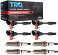 TRQ Ignition Coil & Spark Plug Kit 8 Piece Iridium Compatible with 2014-2019 Buick Regal Cadillac CTS 2013-2019 ATS 2013-2022 Chevrolet Malibu 2016-2019 Camaro 2018-2019 Equinox Traverse GMC Terrain