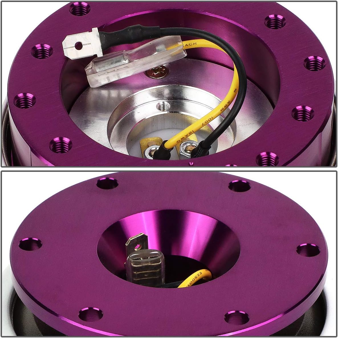 NRG Innovations SRK-210PP/GL Quick Release Kit (Purple Body / Glow in the Dark Pyramid Ring)