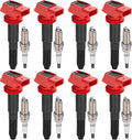 BDFHYK 8 Ignition Coil Pack UF660 and 8 Iridium Spark Plug AP5325 Compatible with Porsche 2008-2018 Cayenne 4.8L V8, 2011-2016 Panamera 3.6L V6, 2010-2016 Panamera 4.8L V8 Coil for 94860210410