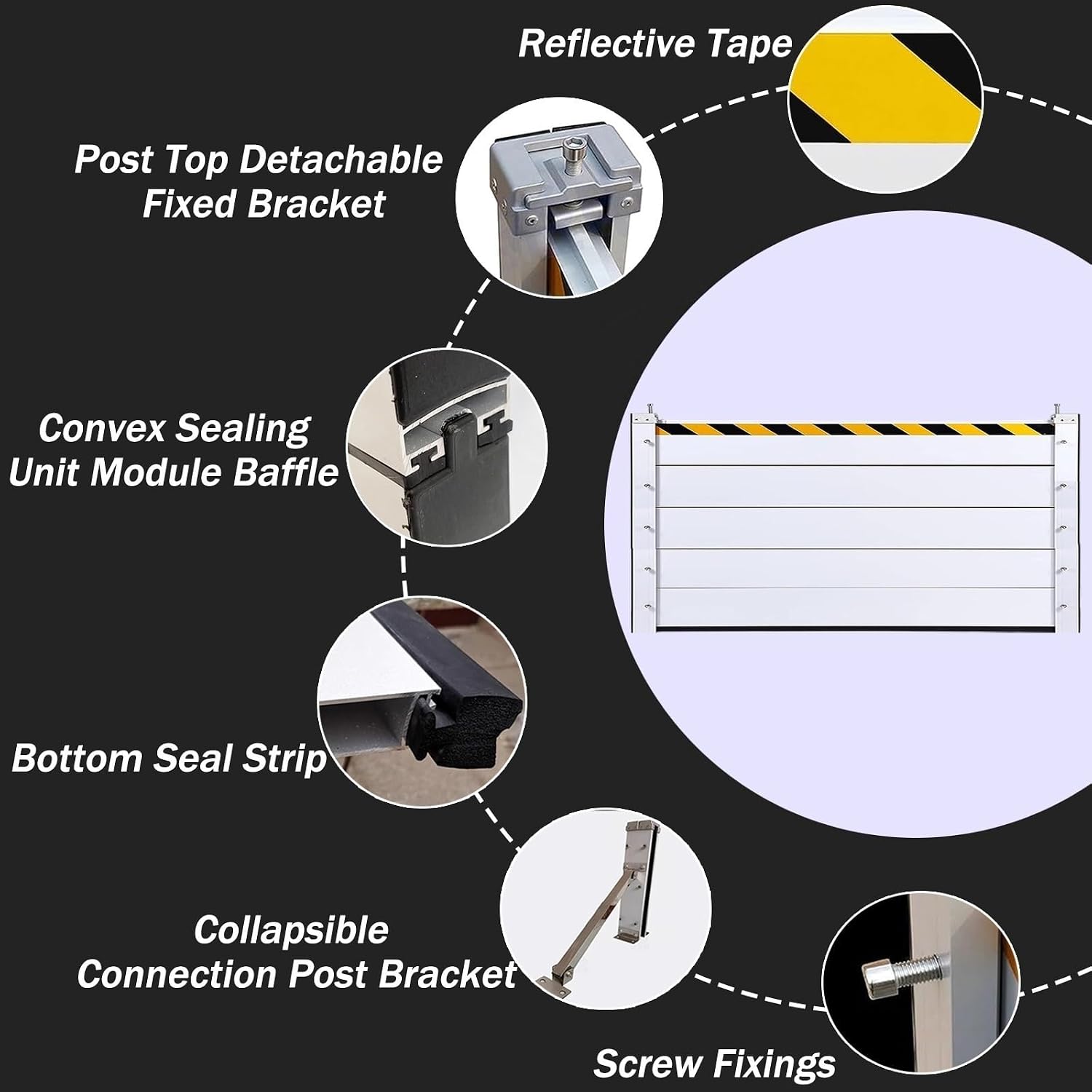 Flood Protection Barriers for Garage, 3 ft 5 ft 8ft 10 ft 12ft 15feet 17 feet 17 ft Custom Aluminum Threshold Anti-Flood Wall, Driveway/Doorway Temporary Dams, Removable & Reusable ( Color : H 0.8m(2.