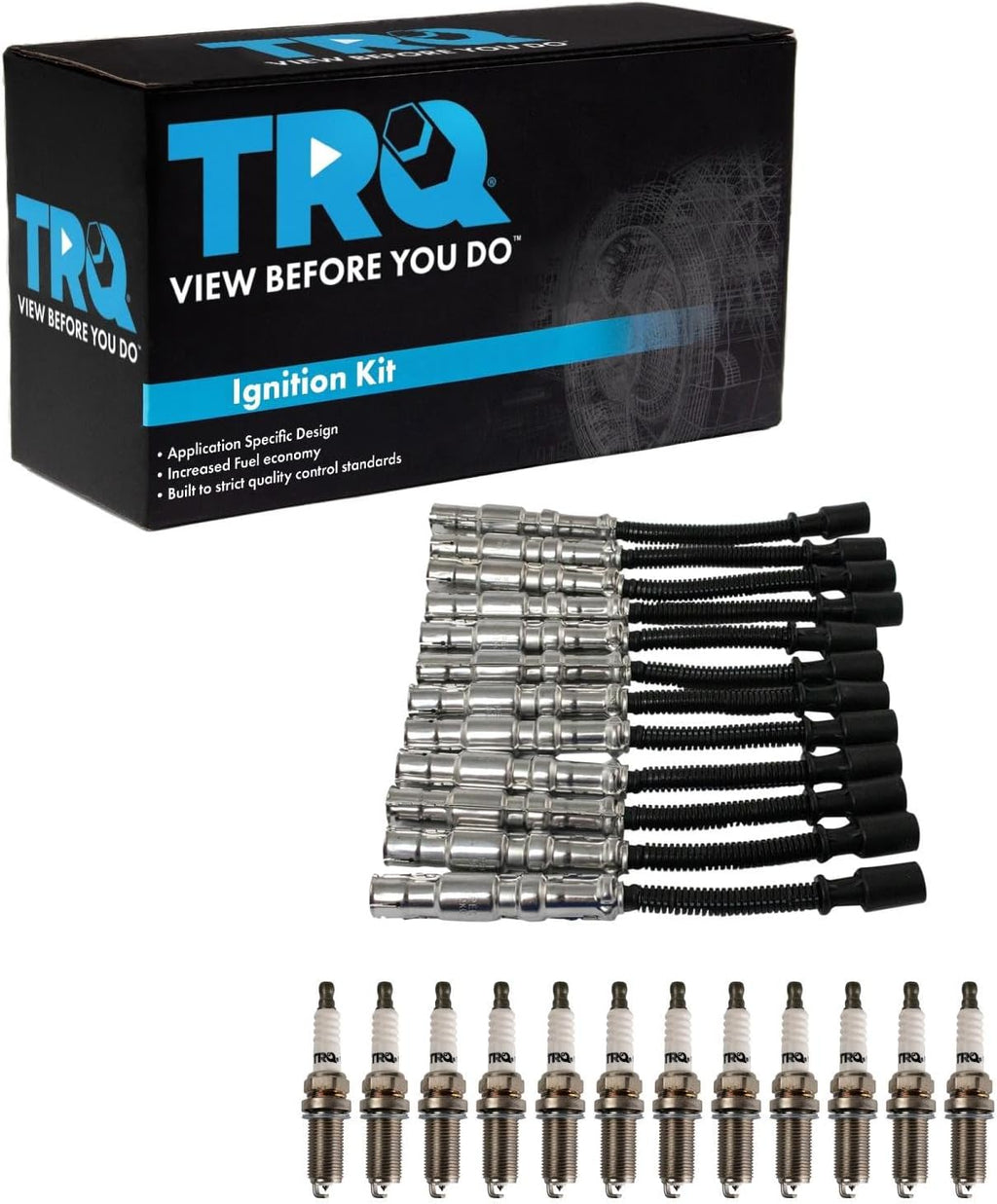 TRQ Spark Plug Kit 12 Piece Iridium Spark Plugs Compatible with 2005-2006 Chrysler Crossfire 2005 Mercedes-Benz E320