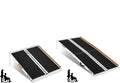 gardhom Bundle 3FT 5FT Ramp for Wheelchair for Home Steps 800Lbs Load Capacity Anti-Slip Aluminum Portable Folding Handicap Ramp for Home Entrance Threshold Doorways Stairs Curbs Scooter