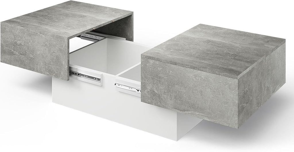 HedoAjim Coffee Table with Large Storage for Living Room Farmhouse Center Table Mesas De Centro para Salas Modernas Nesting Coffee Tables Modern Coffee Table for Reception Room, Grey