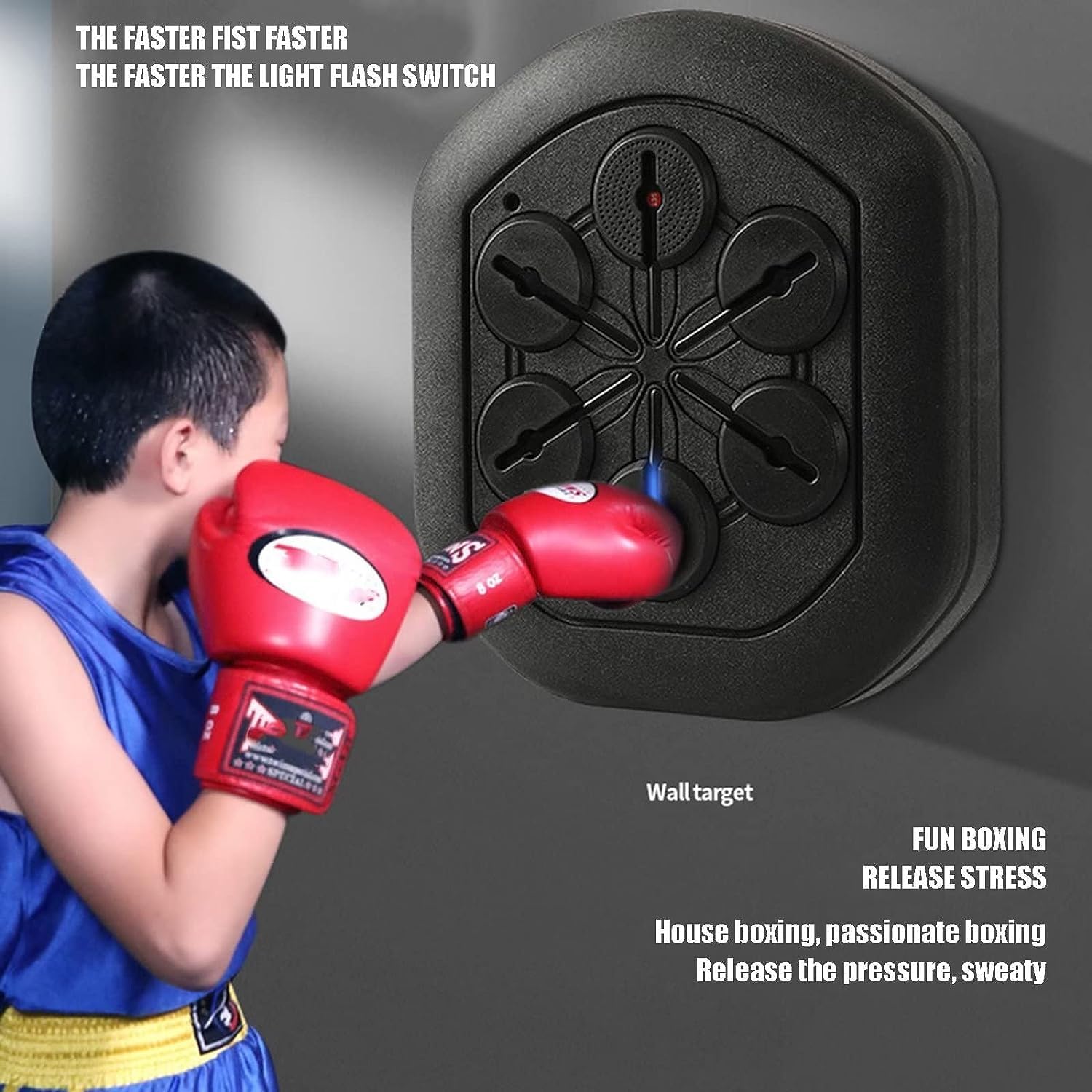 Music Boxing Machine, Smart Boxinghine, Indoor Music Boxing Wall Target, for Training, Stress Relief and Fitness
