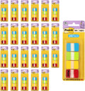 Post-it Tabs, 1 in Solid, Aqua, Lime, Yellow, Red, 22/Color, 88/Dispenser (686-ALYR1IN) (24 Pack)