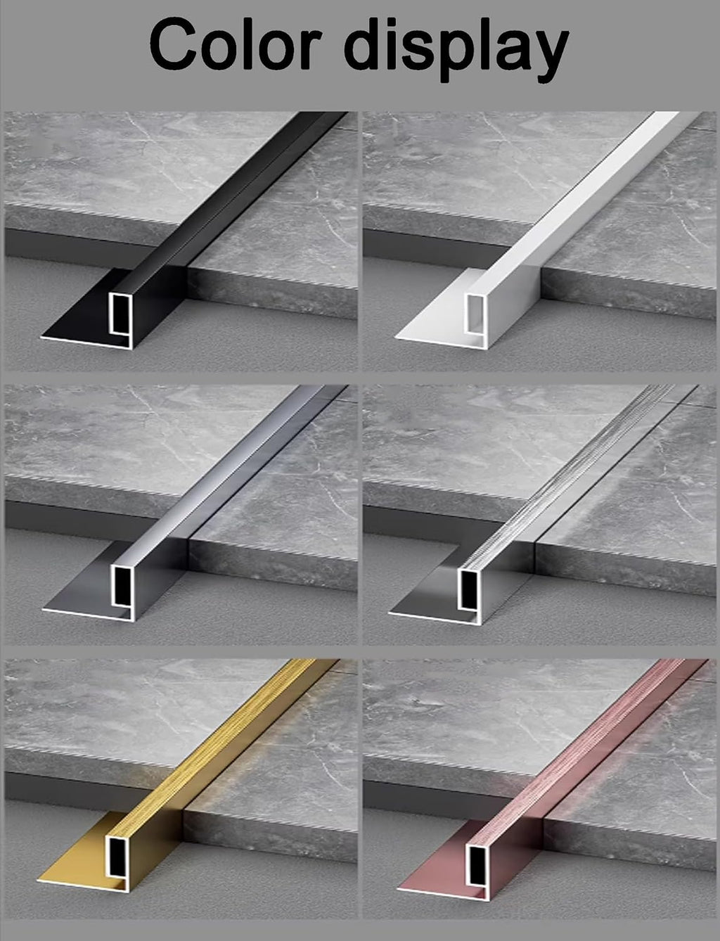 39in Aluminum Alloy Transition Strip, Cuttable Door Threshold Edging for Carpets & Tiles, Home Office & Hotel Floor Decor (Silver, 2.8x15.7in/7x40cm)