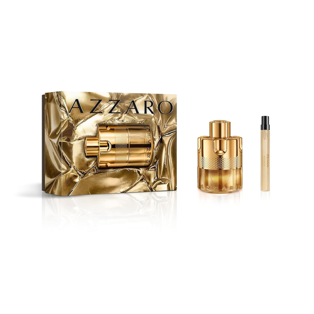 Azzaro - Forever Wanted Elixir - Mens Cologne Set ($105 Value)- With Notes of Raspberry, Cardamom, and Leather Accord - Full Size, 1.7 Fl Oz & Travel Size, 0.3 Fl Oz